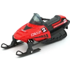Snöskoter med pullback - 14 cm - Röd