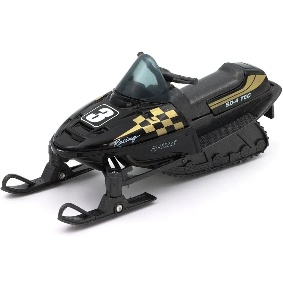 Snöskoter med pullback - 14 cm - Svart