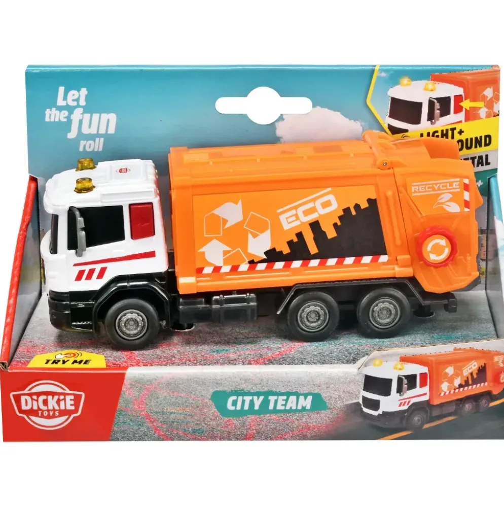 Sopbil - City Team - Ljud & Ljus - Dickie Toys - 16 cm
