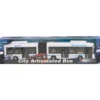 Stadsbuss - City Articulated Bus - Vit - Teama - 38 cm