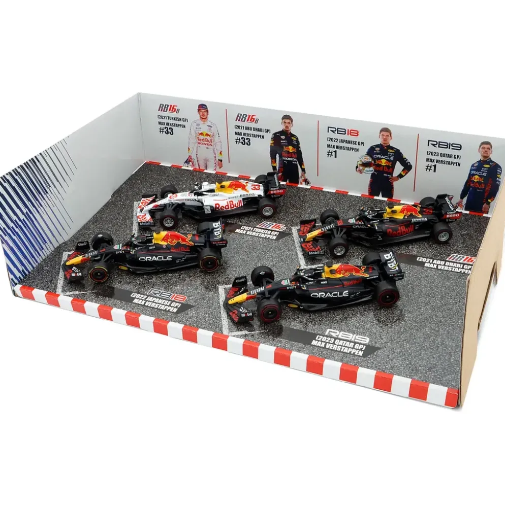 4 st Max Verstappen - F1 World Champion Set - Bburago - 1:43