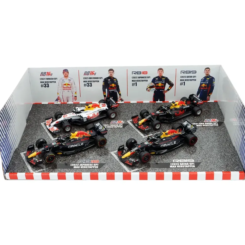 4 st Max Verstappen - F1 World Champion Set - Bburago - 1:43