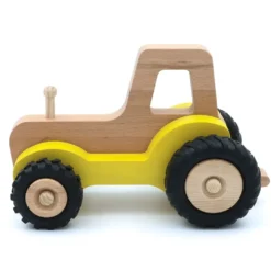 Stor trätraktor Serge - Gul