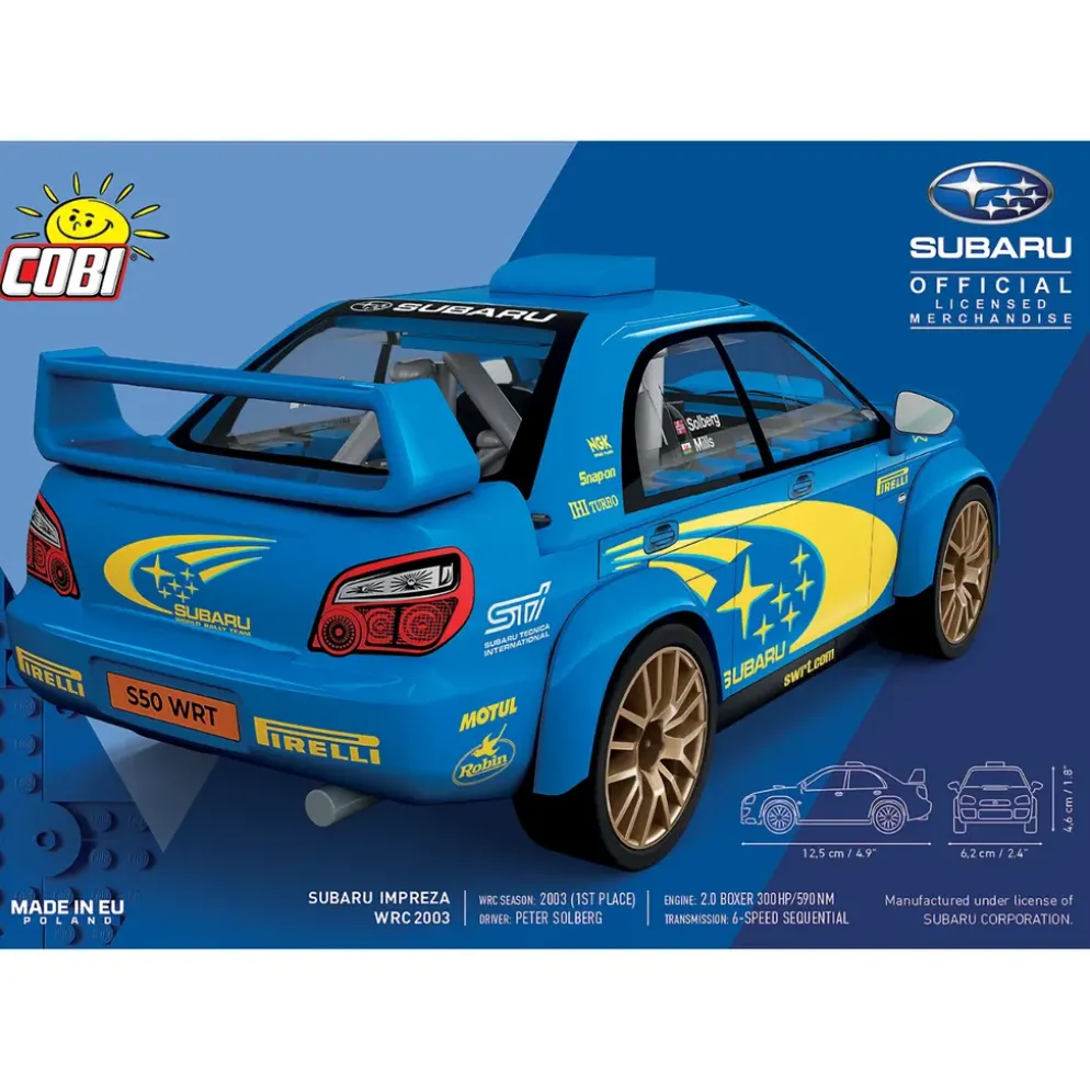 Subaru Impreza WRC 2003 - Blå - Klossbyggmodell - 24650 - COBI - 1:35