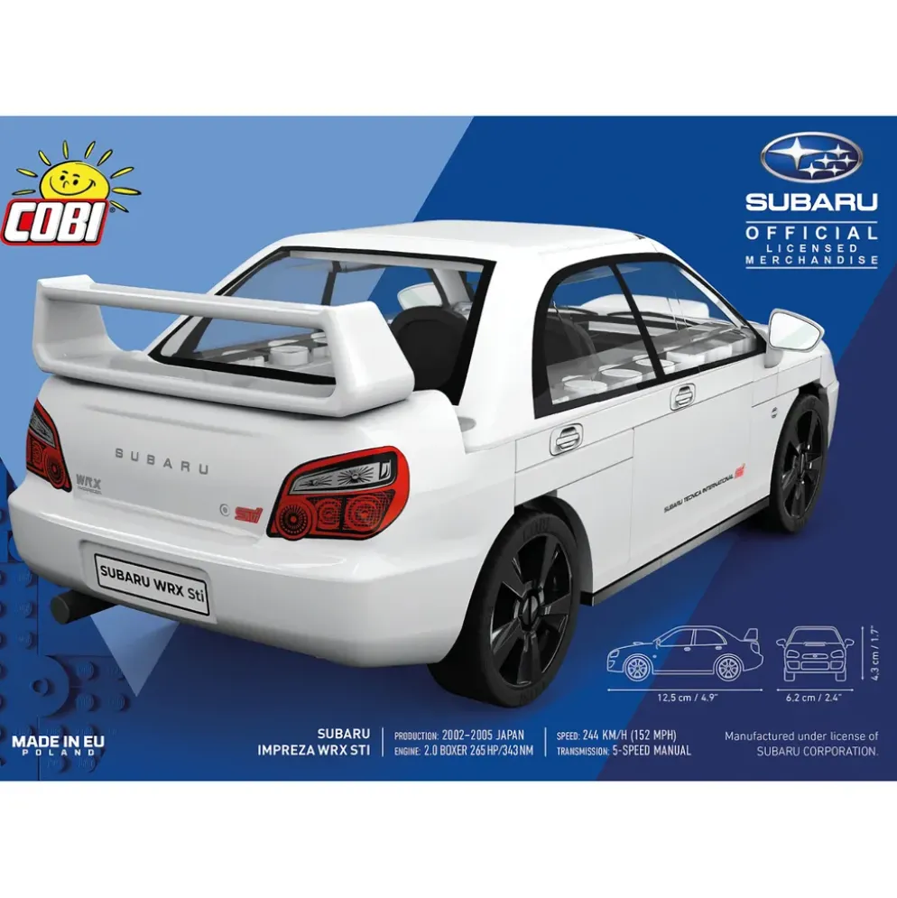 Subaru Impreza WRX STI - Vit - Klossbyggmodell - 24649 - COBI - 1:35