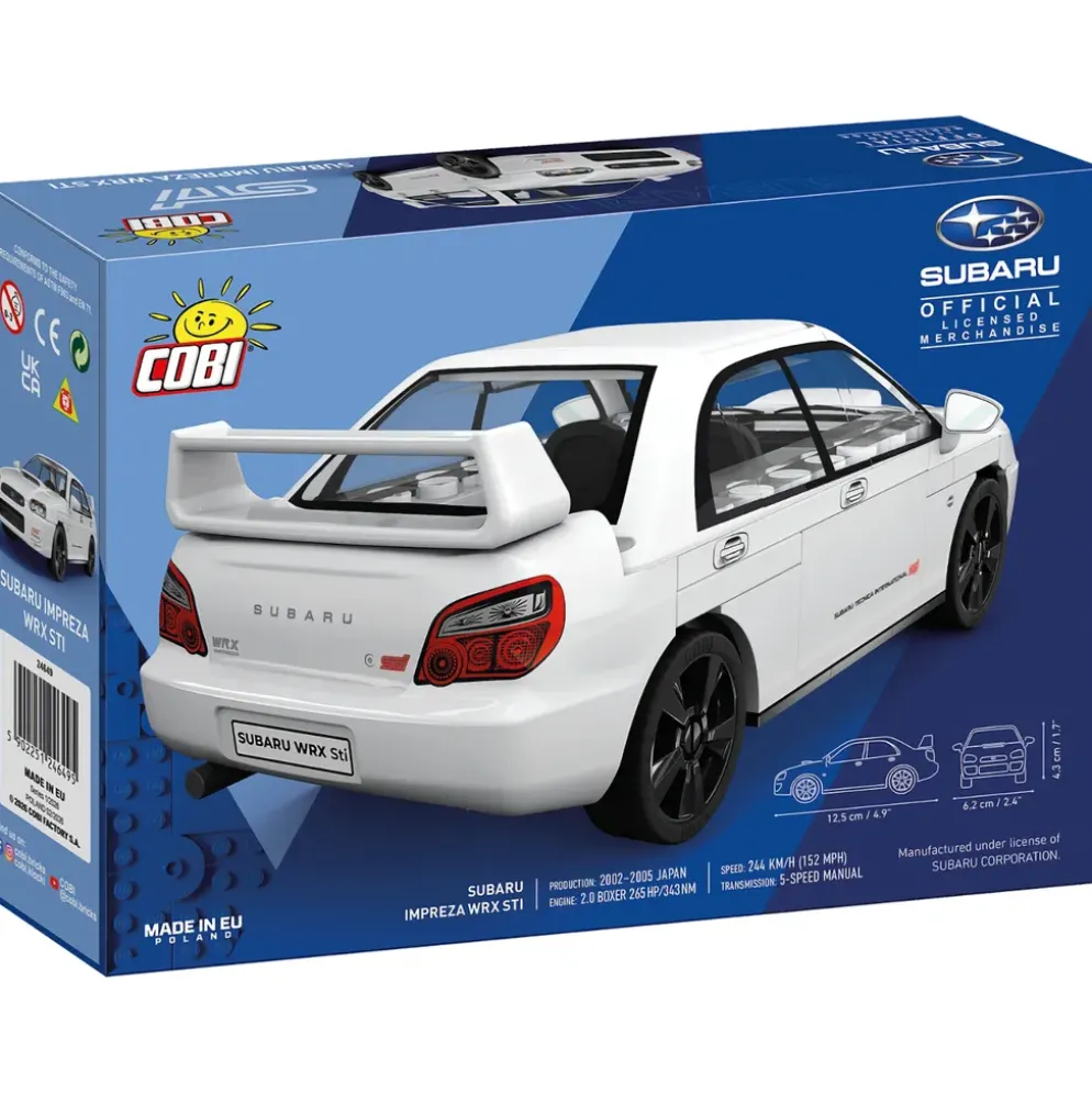 Subaru Impreza WRX STI - Vit - Klossbyggmodell - 24649 - COBI - 1:35