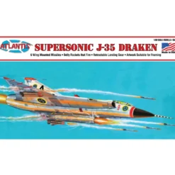 Supersonic J-35 Draken - Plastbyggmodell - L570 - Atlantis - 1:48