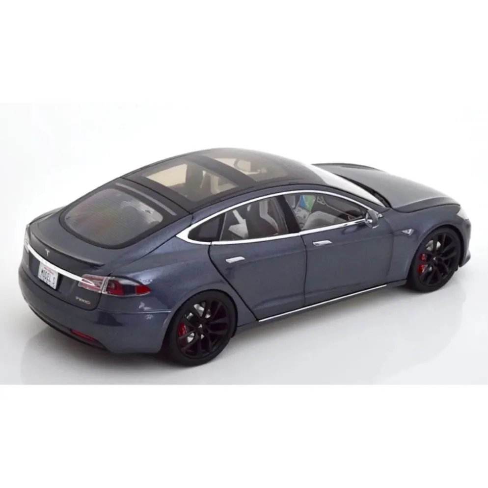 Tesla Model S P100D - 2016 - Gråmetallic - 1:18