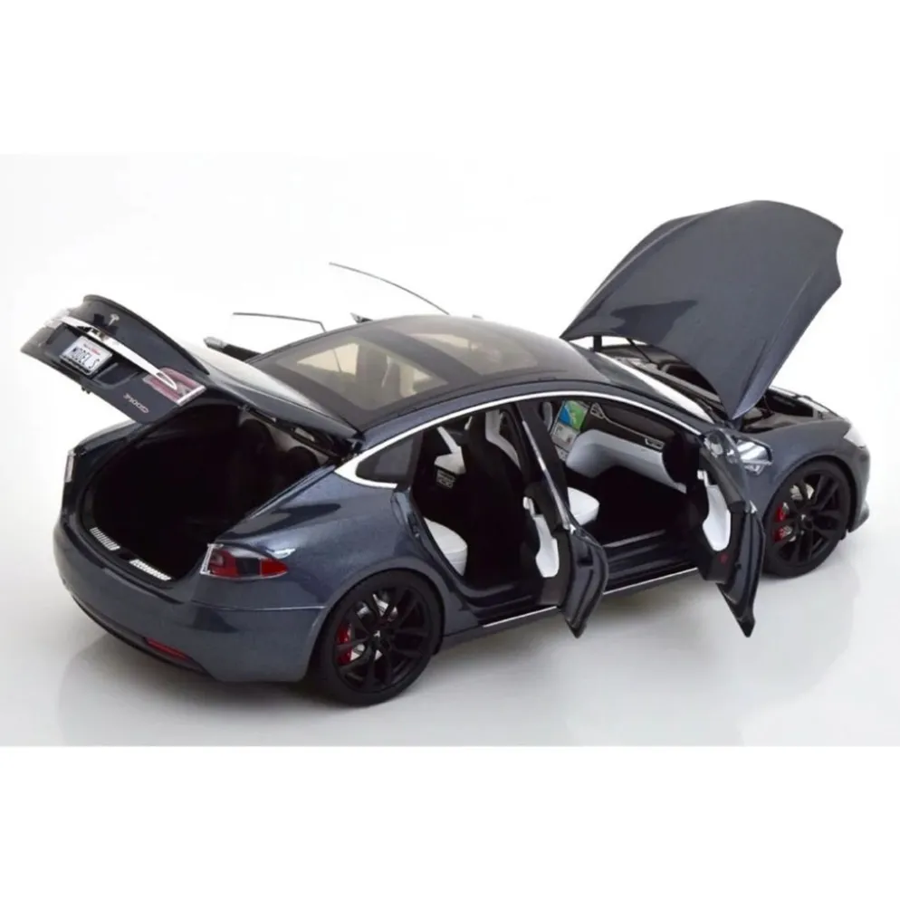 Tesla Model S P100D - 2016 - Gråmetallic - 1:18