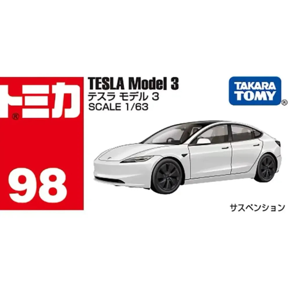 Tesla Model 3 - Vit - Tomica - Tomy - 1:63