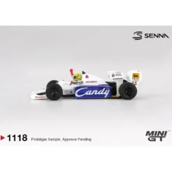Toleman TG184 #19 Ayrton Senna 1984 Monaco Grand Prix 2nd Place - Vit - 1118 - Mini GT - 1:64