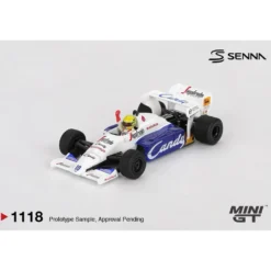 Toleman TG184 #19 Ayrton Senna 1984 Monaco Grand Prix 2nd Place - Vit - 1118 - Mini GT - 1:64