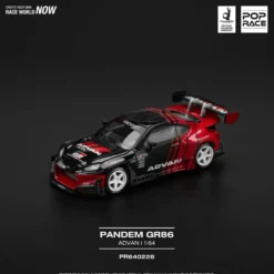 Toyota GR86 Pandem - Svart / Röd - 228 - Pop Race - 1:64