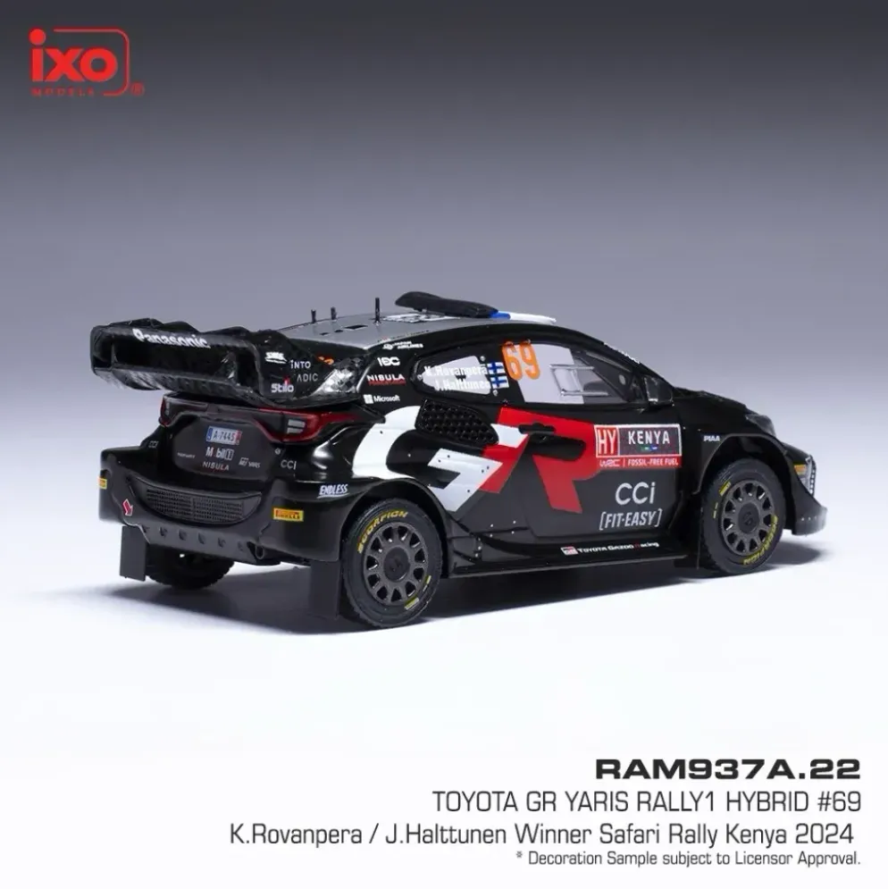 Toyota GR Yaris Rally1 Hybrid - Rovanperä / Halttunen - Kenya 2024 - Ixo - 1:43