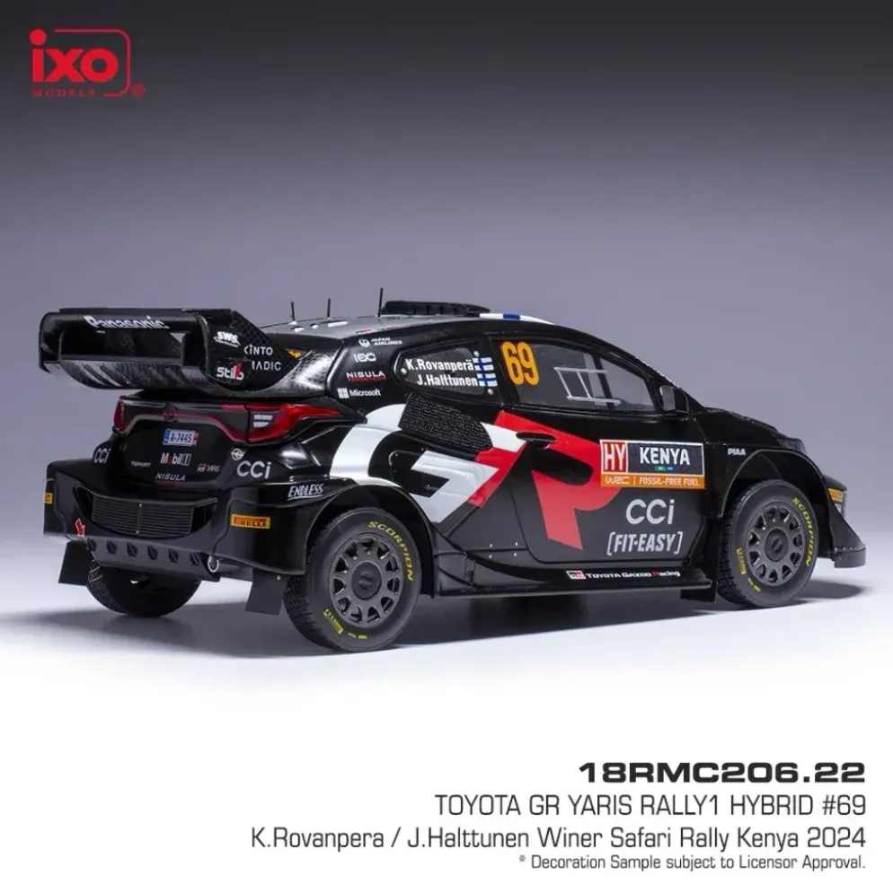 Toyota GR Yaris Rally1 Hybrid - Rovanperä / Halttunen - Kenya 2024 - Ixo - 1:18