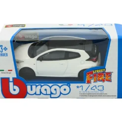 Toyota GR Yaris - Vit - Bburago - 1:43
