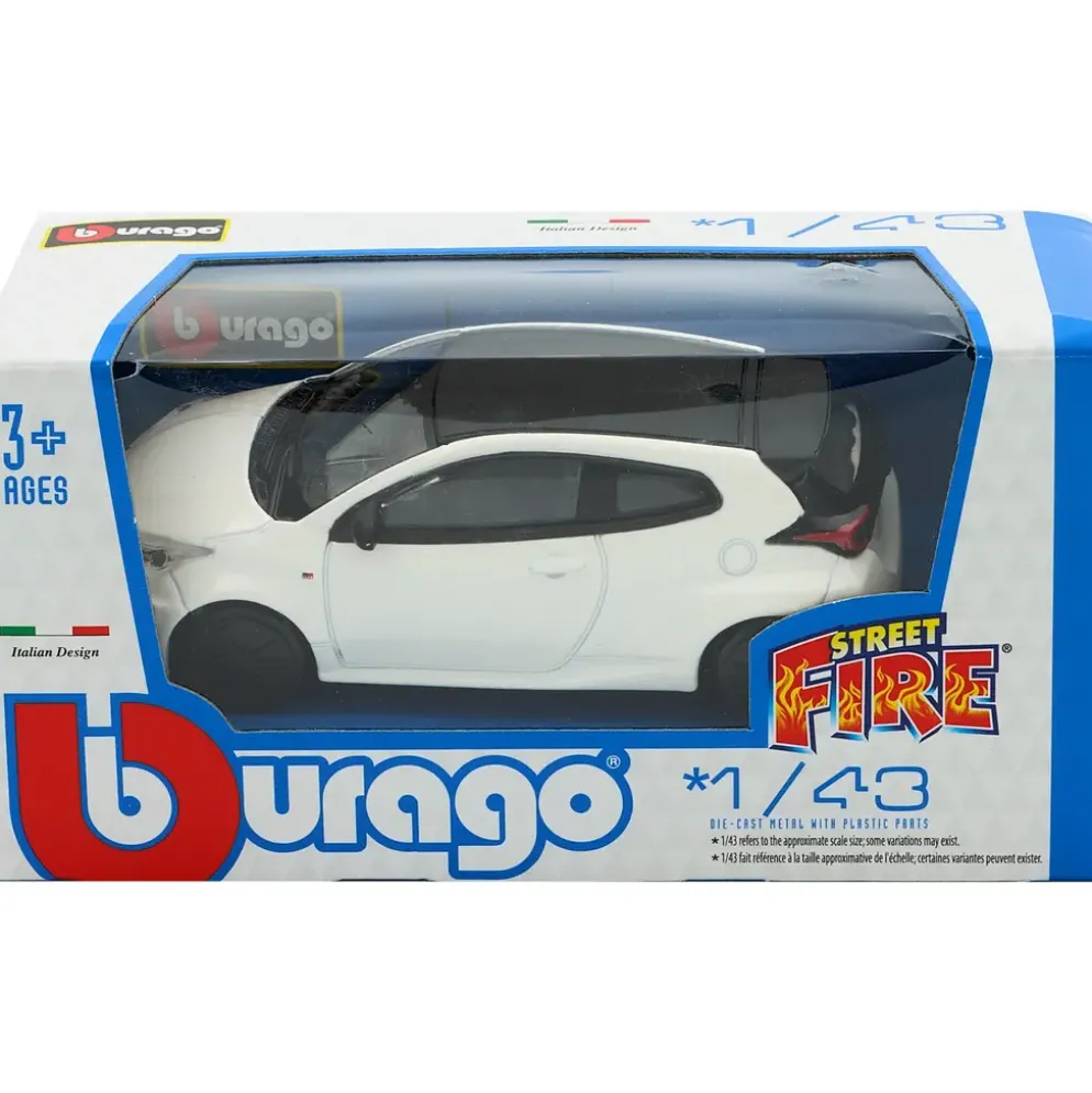 Toyota GR Yaris - Vit - Bburago - 1:43