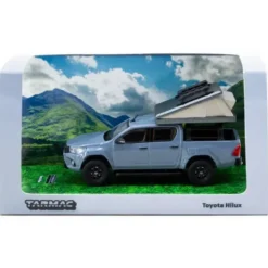 Toyota Hilux med Taktält - Grå - ROAD64 - Tarmac - 1:64
