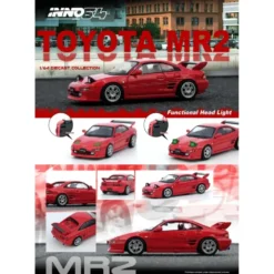 Toyota MR2 (SW20) - Röd - Inno Models - 1:64