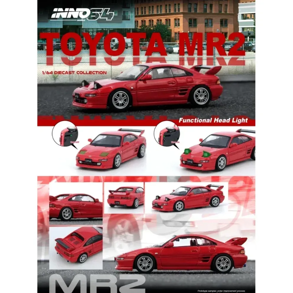 Toyota MR2 (SW20) - Röd - Inno Models - 1:64