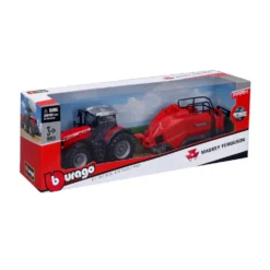 Traktor med balpress - Massey Ferguson 8740S - Bburago
