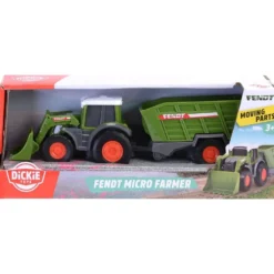 Traktor med fodervagn - Fendt Micro Farmer - Dickie Toys