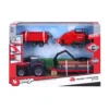 Traktor med tillbehör - Massey Ferguson 8740S - Bburago - 10 cm
