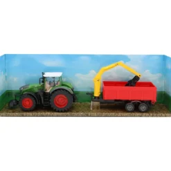 Traktor med trailer och kran - Fendt 1050 Vario - Bburago