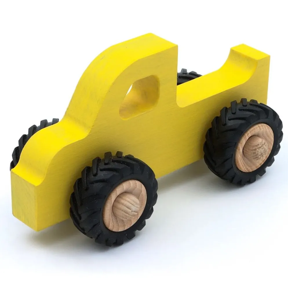 Träbil Pickup Henry - Gul