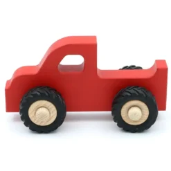 Träbil Pickup Henry - Röd