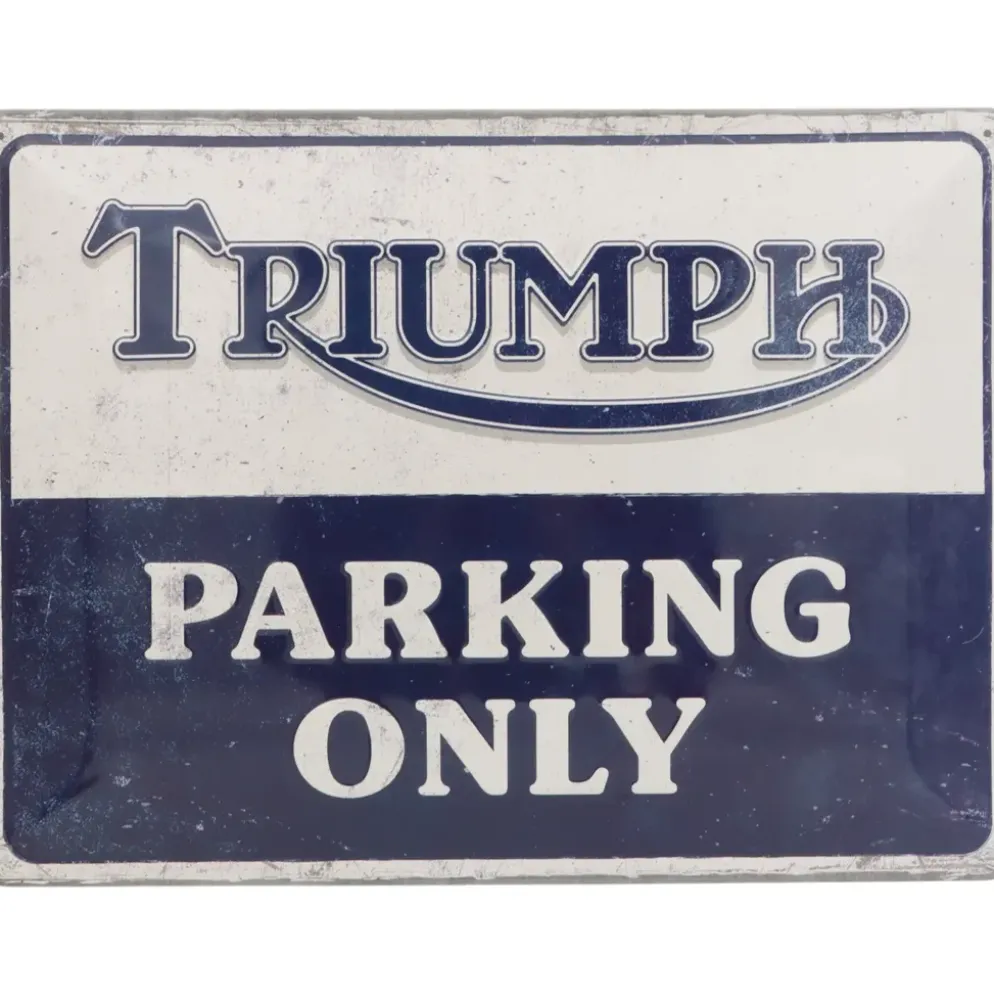 Triumph Parking Only - Plåtskylt - 40x30 cm