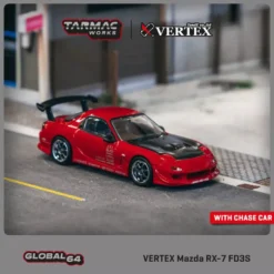 VERTEX Mazda RX-7 FD3S - Röd - Tarmac Works - 1:64