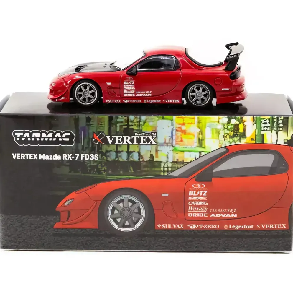 VERTEX Mazda RX-7 FD3S - Röd - Tarmac Works - 1:64