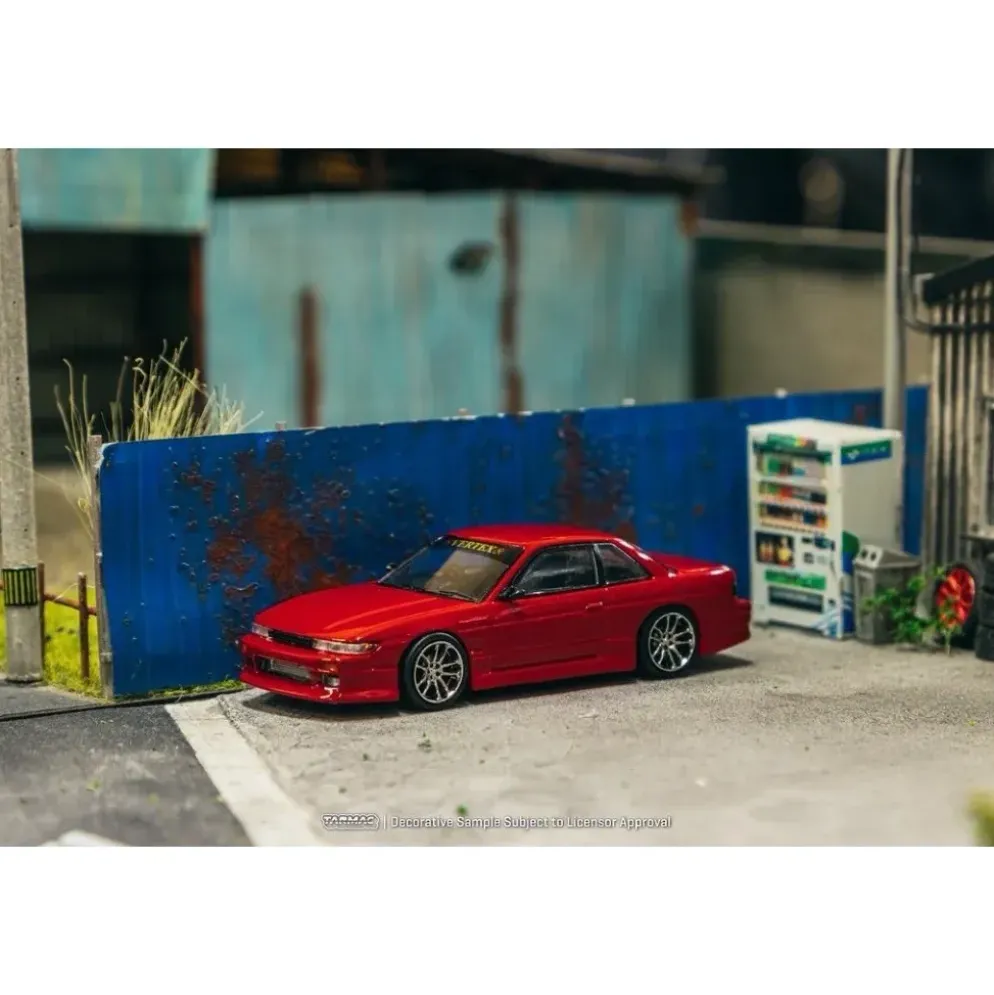 VERTEX Nissan Silvia S13 - Röd - GLOBAL64 - Tarmac - 1:64