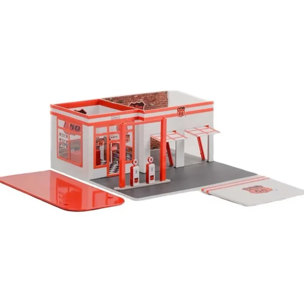 Vintage Gas Station - Phillips 66 - Diorama - GreenLight - 1:64