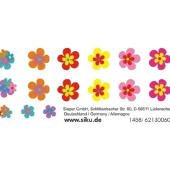 Volkswagen Beetle - Rosa - Klistermärken blommor - 7,5 cm