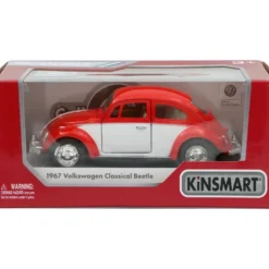 1967 Volkswagen Classical Beetle - Röd/Vit - Kinsmart - 1:36