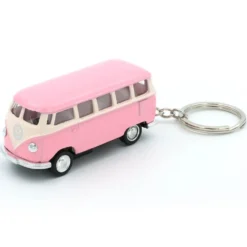 1962 Volkswagen Classical Bus - Nyckelring - Kinsmart - 1:64 - Pastellrosa