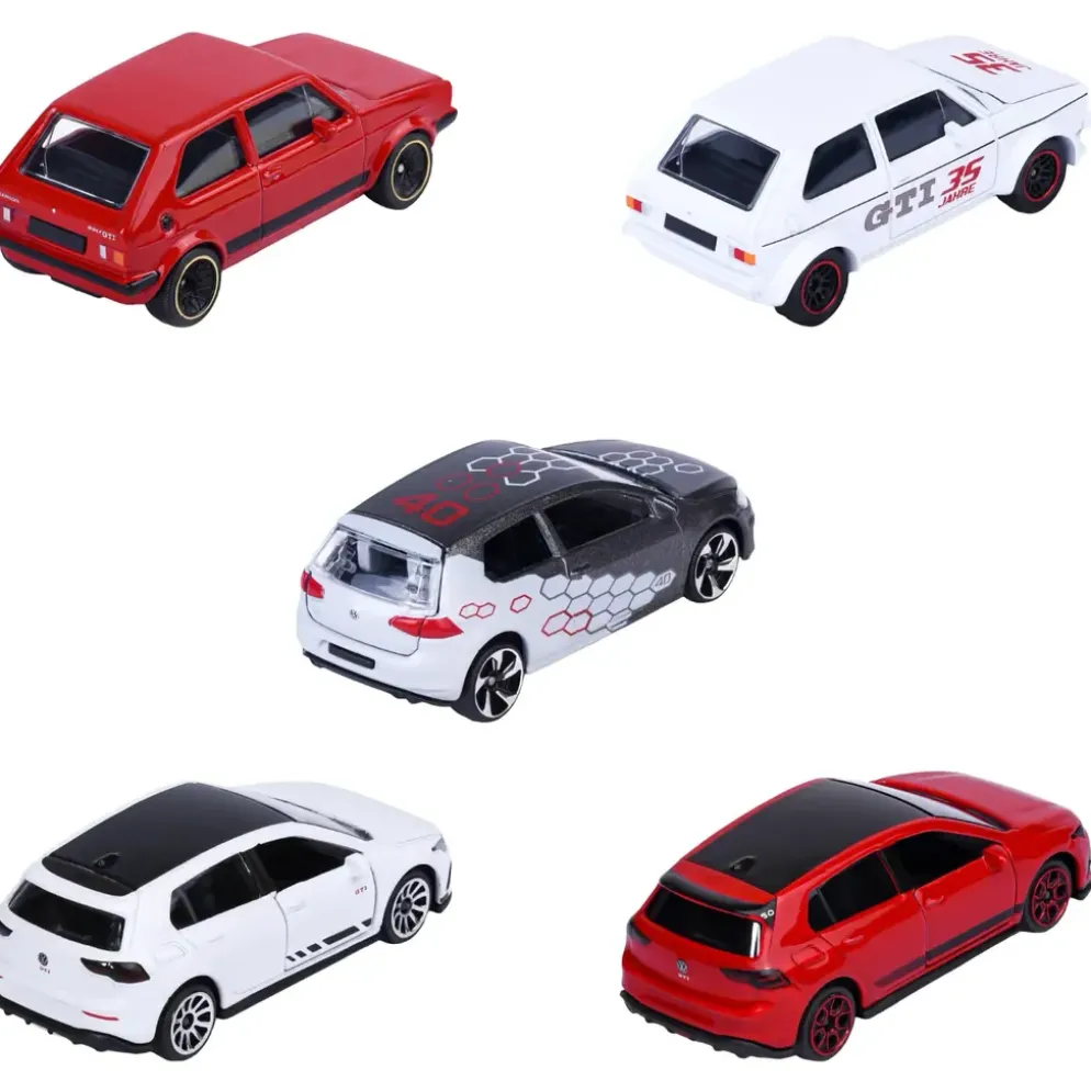Volkswagen Golf GTI Giftpack med fem leksaksbilar - Majorette