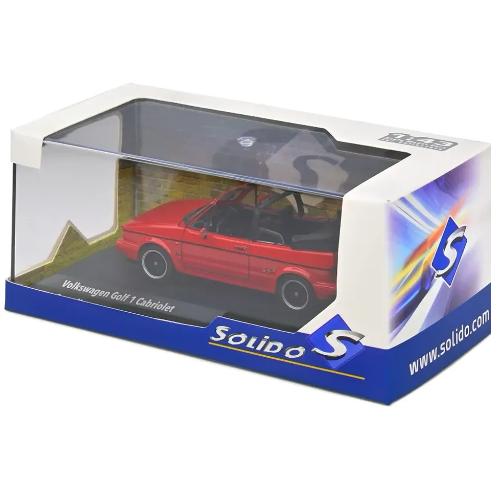 Volkswagen Golf MK1 Cab Sportline 1992 - Röd - Solido - 1:43