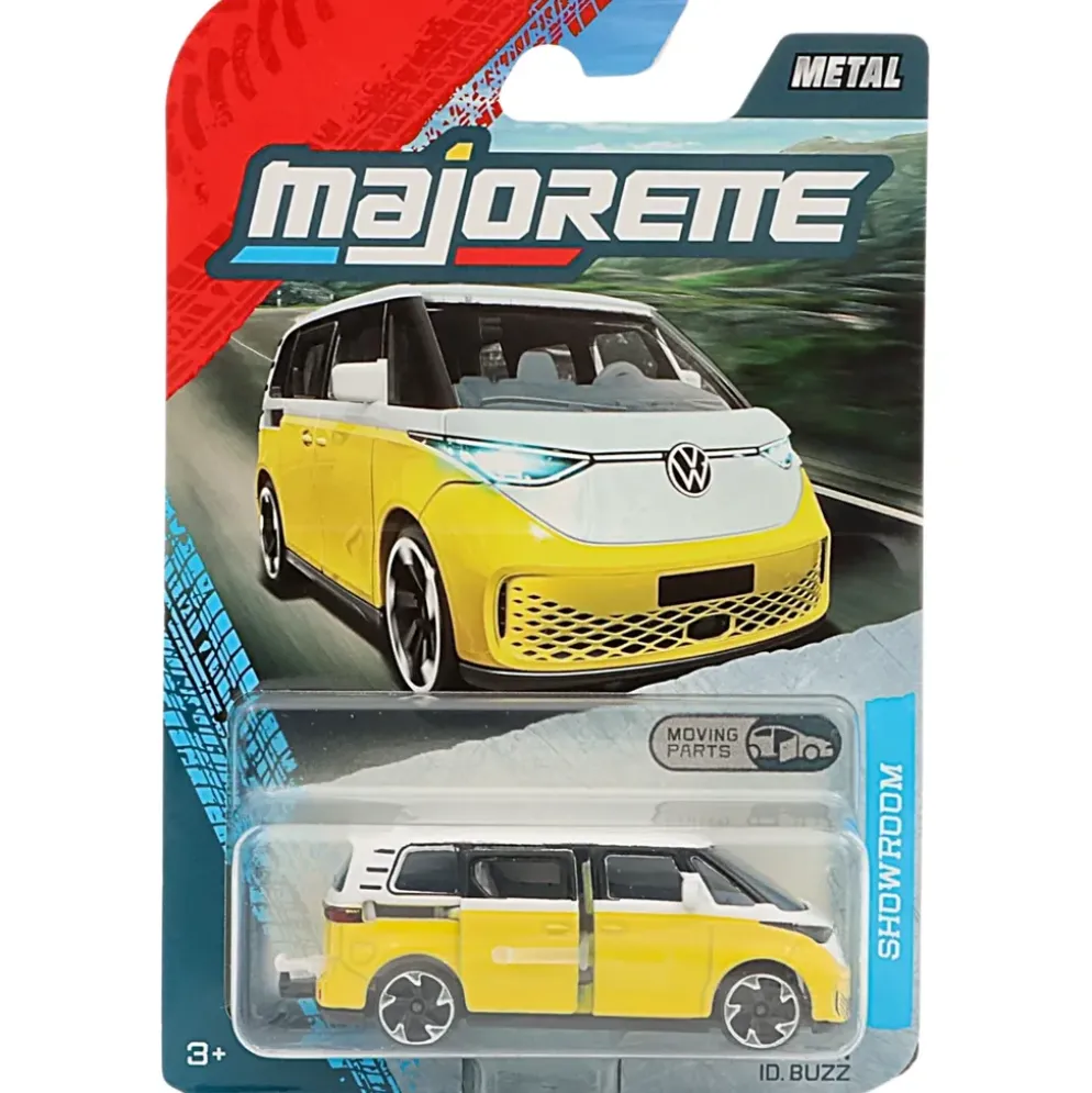 Volkswagen ID. Buzz - Gul - Showroom Premium Cars - Majorette - 7 cm