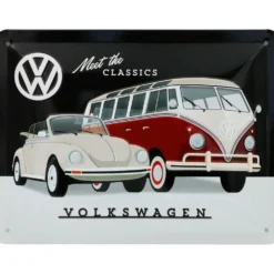 Volkswagen - Meet the Classics - Plåtskylt - 20x15 cm