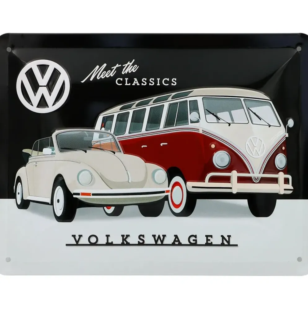 Volkswagen - Meet the Classics - Plåtskylt - 40x30 cm