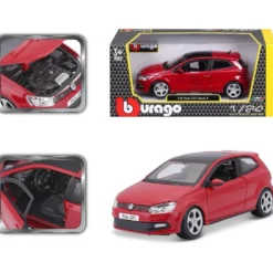 Volkswagen Polo GTI Mark 5 - Röd - Bburago - 1:24