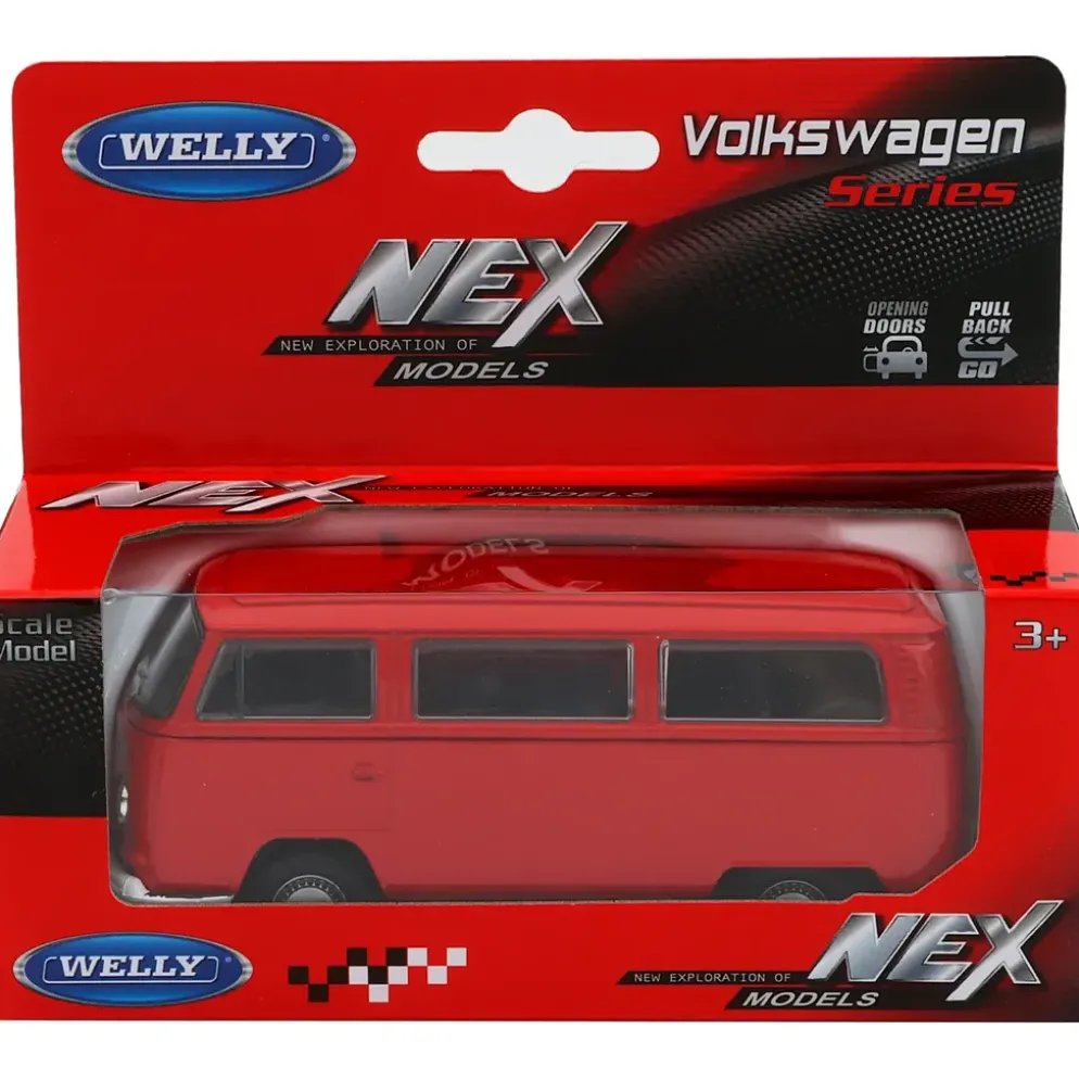 Volkswagen T2 Bus - 1972 - Röd - Welly - 11 cm