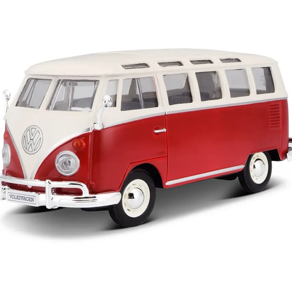 Volkswagen Van "Samba" Bus - Röd - Maisto - 1:25