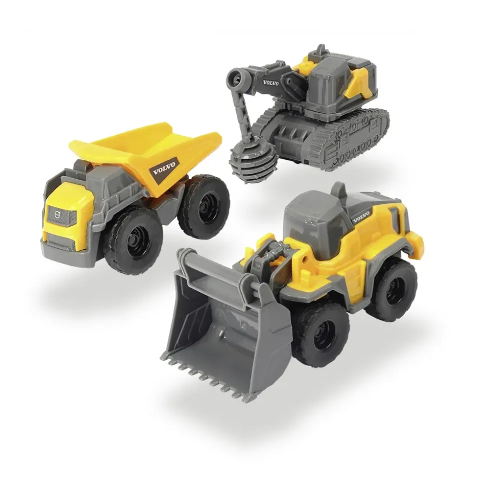Volvo Construction 3-Pack - Byggfordon - Dickie Toys - 9 cm