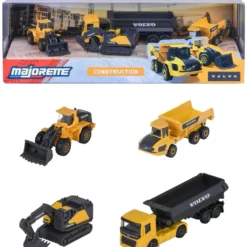 Volvo Construction - 4-pack med leksaksbilar - Majorette