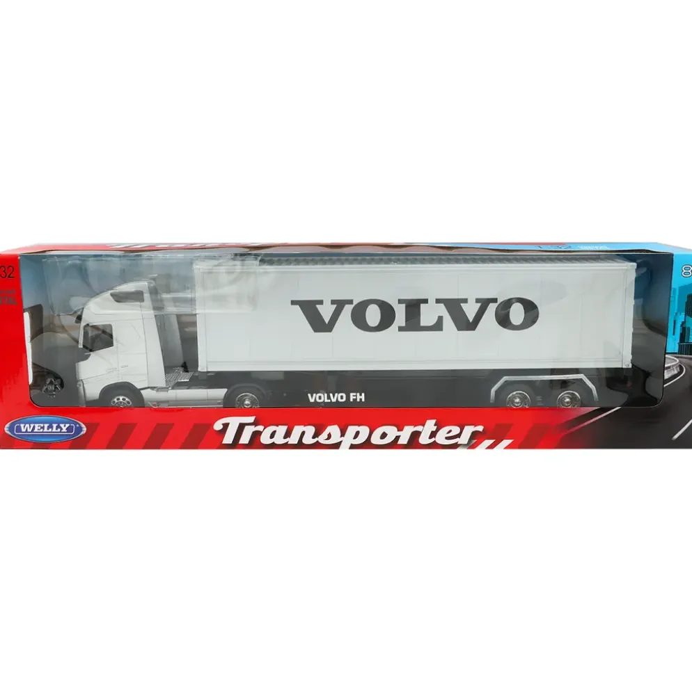 Volvo FH 500 med trailer - Silver - Welly - 1:32 - 49 cm