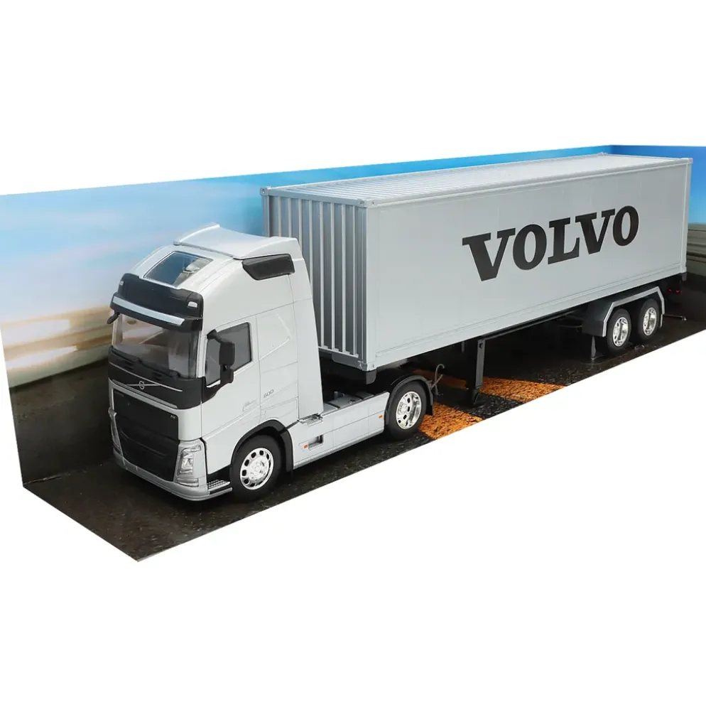 Volvo FH 500 med trailer - Silver - Welly - 1:32 - 49 cm